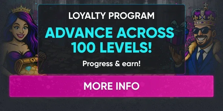 Britisino loyalty program with 100 levels to advance across